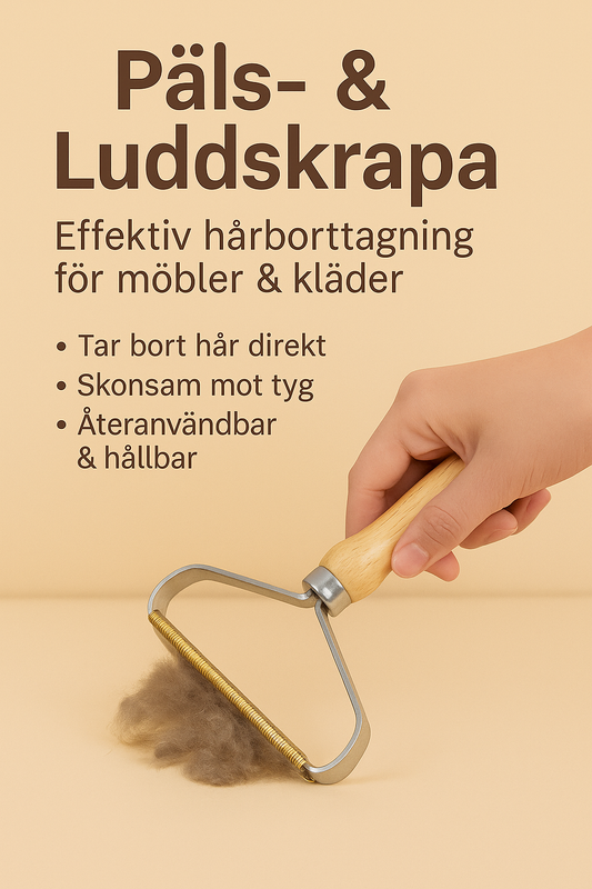 Päls- & Luddskrapa – Effektiv Hårborttagare för Möbler & Kläder