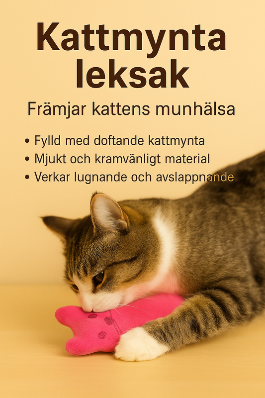 Tuggbar Kattleksak med Kattmynta – Perfekt för Aktivering & Lek samt munhälsan
