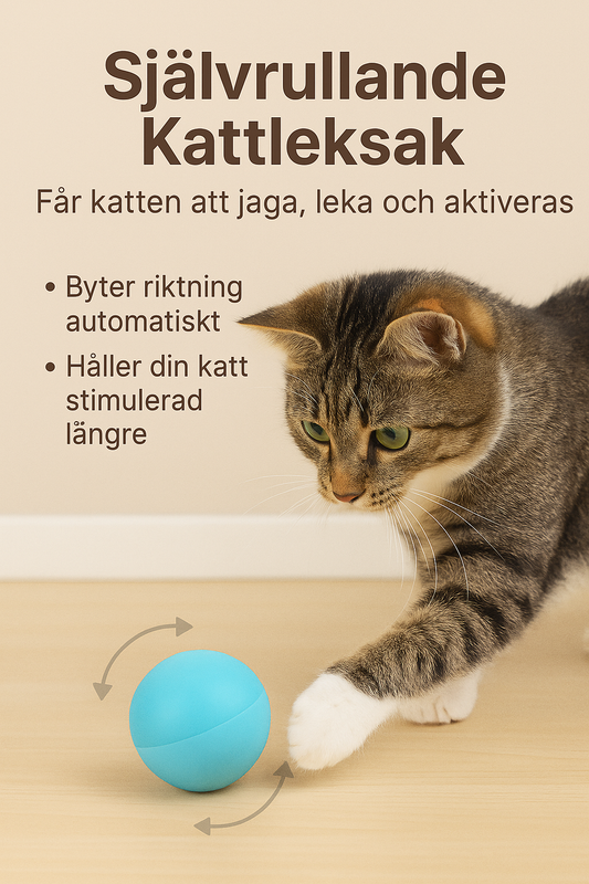 Automatisk Rullande Kattleksak – Smart Aktiveringsboll